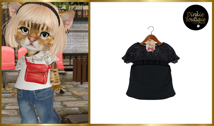 *DB* DINKIES MICHELLE TOP * black