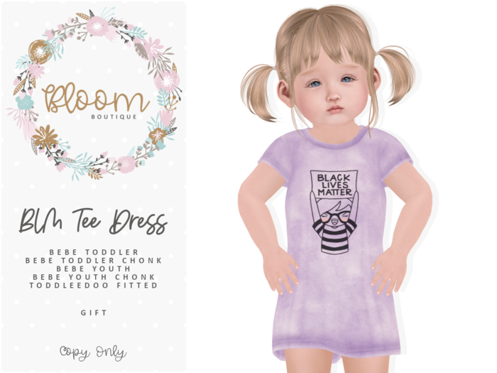 Second Life Marketplace Bloom BLM Tee Dress Gift