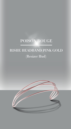 POISON ROUGE Rishe Headband - Pink Gold