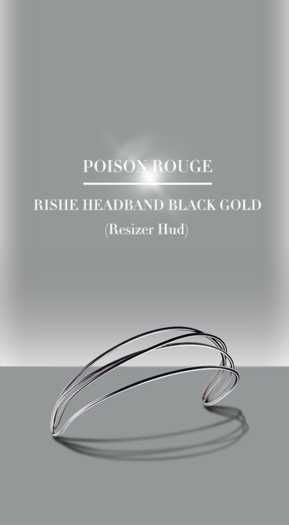 POISON ROUGE Rishe Headband - Black Gold 