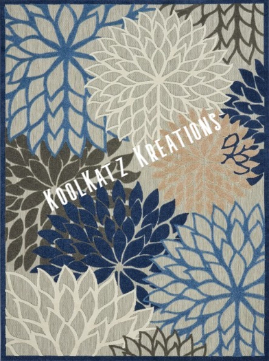 { KoolKatz Kreations } Rug (boxed )- Aloha Floral