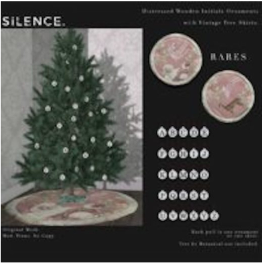 Silence. - Distressed Wooden Initial Ornament - N 1