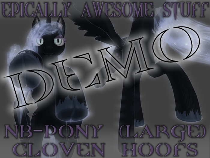 ~EAS~ NB pony (LARGE) cloven hoofs  <DEMO>