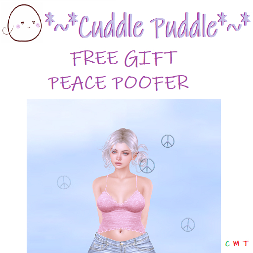 *~*CUDDLE PUDDLE*~* FREE GIFT PEACE POOFER