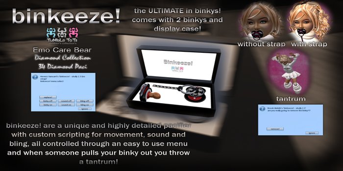 [b!] - emo carebear diamond binky box
