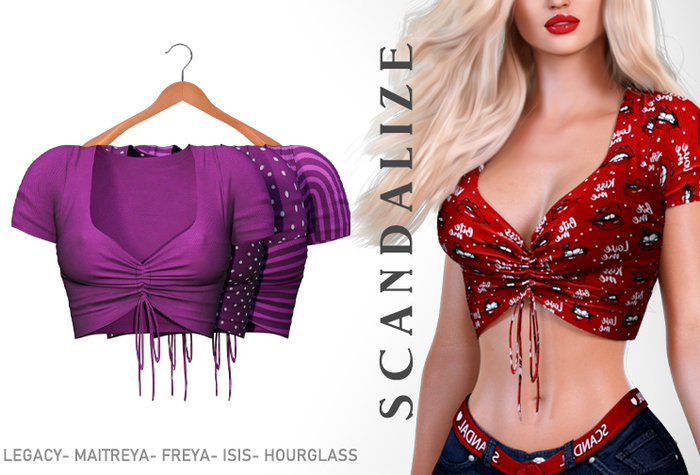 SCANDALIZE. Marlene Top. Lila