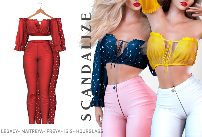 SCANDALIZE. Pauline. Red