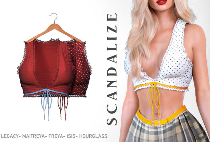 SCANDALIZE. Halley Top. Red