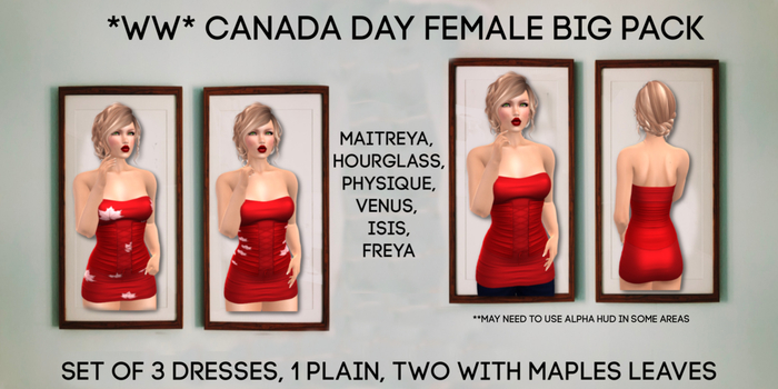 *WW* Canada Day Female Big Pack