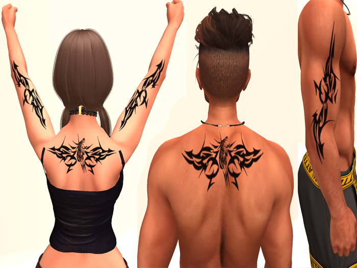 Tattoo Screaming dragon - Maitreya v5, legacy, omega, bom