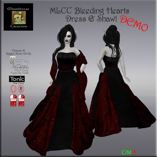 MLCC Bleeding Hearts DEMO Dress & Shawl Box