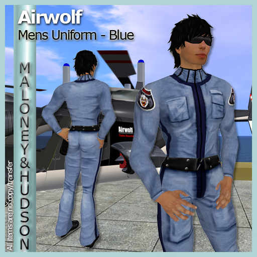Mens Blue Helicopter Uniform