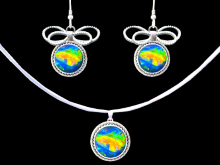 Bayou Magic Rainbow Opal Earring & Pendant set