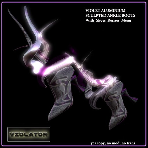 VioletAluminium Ankle Boots / VIOLATOR