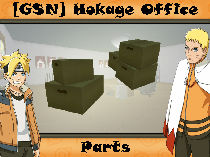 [GSN] Hokage Office Parts - Cardboard Boxes 