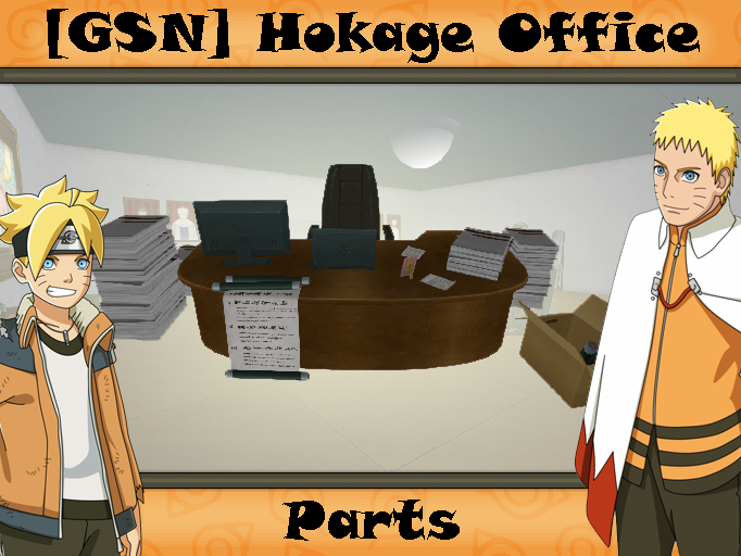 [GSN] Hokage Office Parts - Desk w/ Script Sit