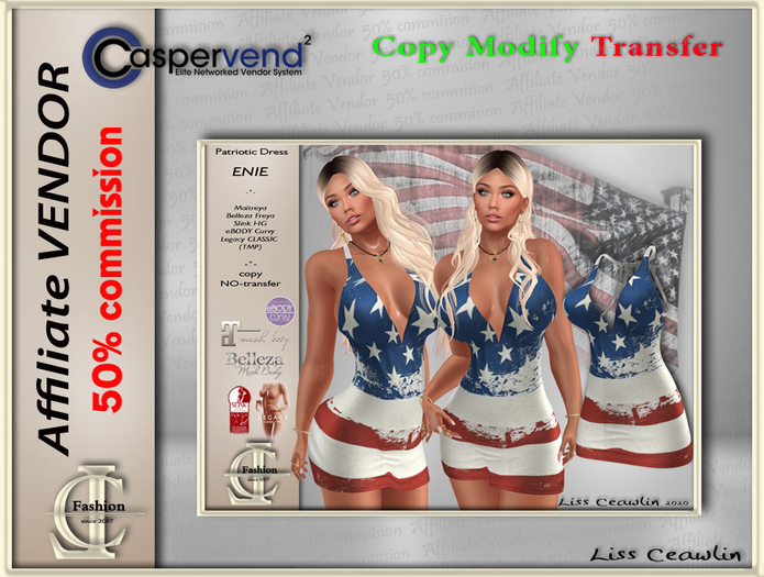 LC Affiliate Vendor [Patriotic] - Enie Dress [1 vendor]