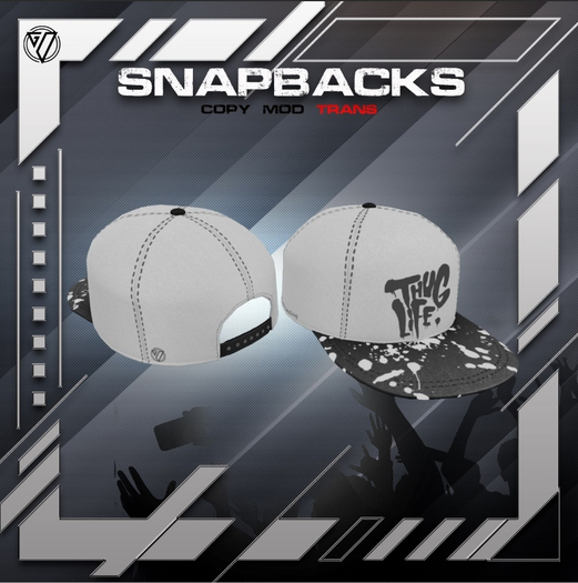 2.-=GVO=-THUG LIFE WHITE SNAPBACK GRAY- ADD ME -
