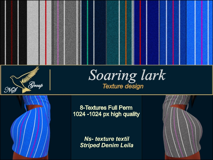 Ns- texture textil Striped Denim Leila