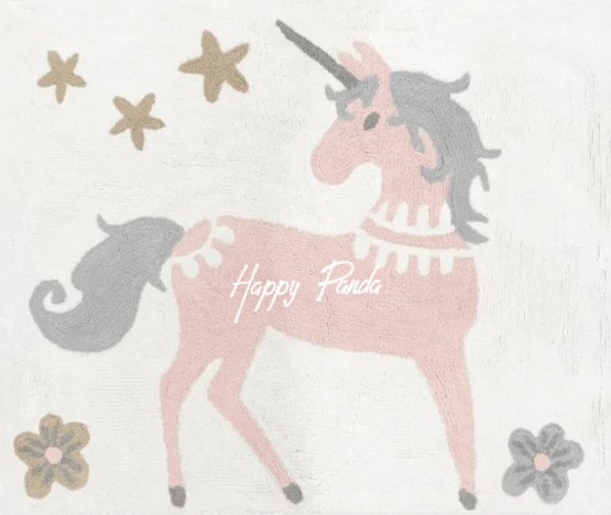 [Happy Panda] Area Rug (boxed) -Pink Unicorn
