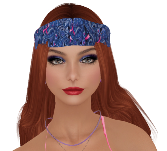 MSACS Ribbon Paisley Blue Headband