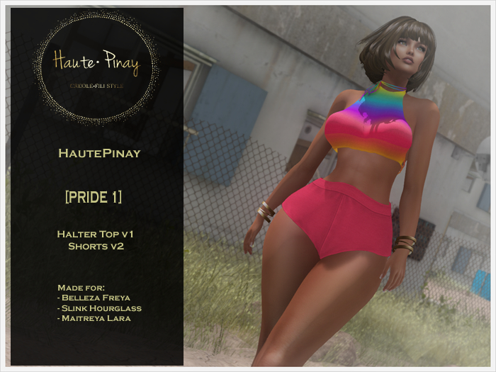 HautePinay [PRIDE 1] Halter Top v1/Hi-Waist Shorts