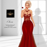 ::TD:: Olivia Gown with Appliers ~ Red