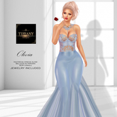 ::TD:: Olivia Gown with Appliers ~ Azul