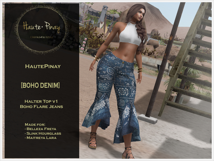 HautePinay [BOHO DENIM] Halter Top v1/Boho Jeans