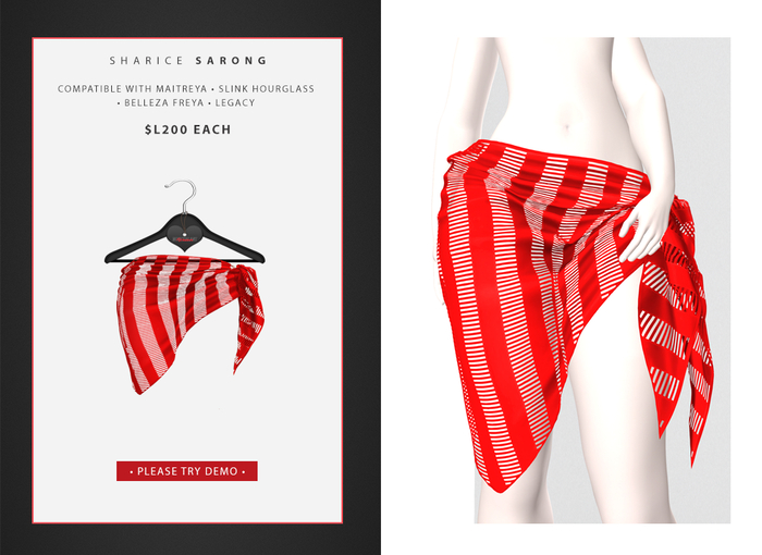 [.N.] Sharice Sarong - Red