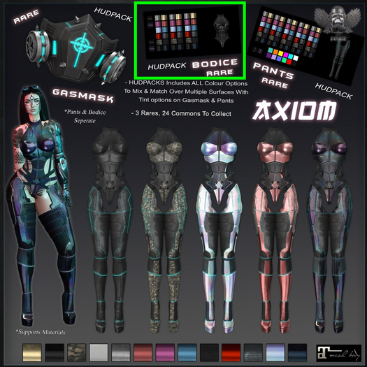 [The Forge] Axiom Bodice HUDPACK, Maitreya, RARE