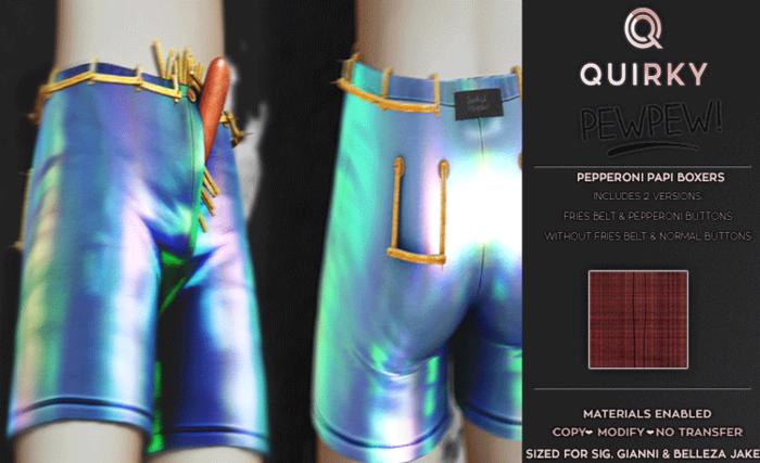.Quirky. & Pewpew! Pepperoni Papi Boxers - Pattern5