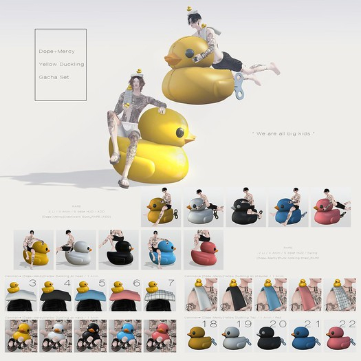 [Dope+Mercy]Yellow Duckling Toy_Blue #21