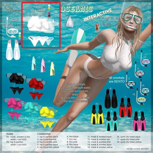 R2. S&P Oceanic top & panties Lara RARE