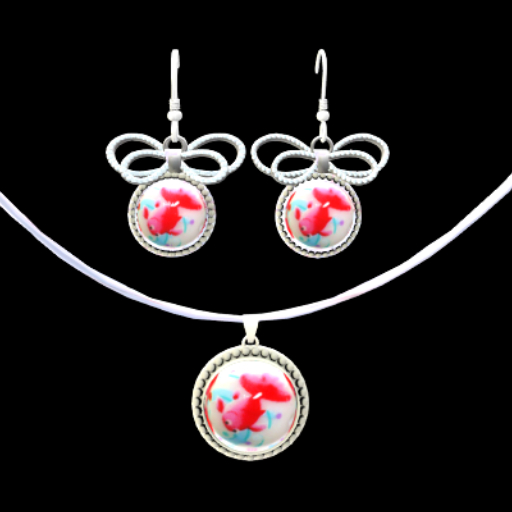 Bayou Magic Goldfish Earring & Pendant set