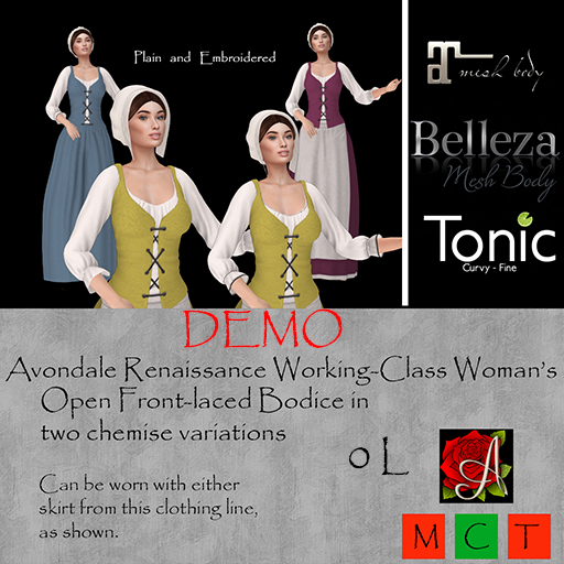 DEMO Avondale Open Front-Laced Bodice (Boxed) - ADD ME