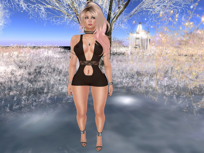 *Promo* Para's Plunge MiniDress for Maitreya- 20% Sheer Black