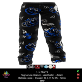 MERC - PANTS -Skull Roses Blue - Most Fits Mens