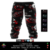 MERC - PANTS & HUD5 - Skull Roses - ( H ) - Most Fits Mens