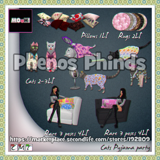 MOoH! PJ Cats pillow birds