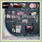 MOoH! PJ Cats double pillow Poppies