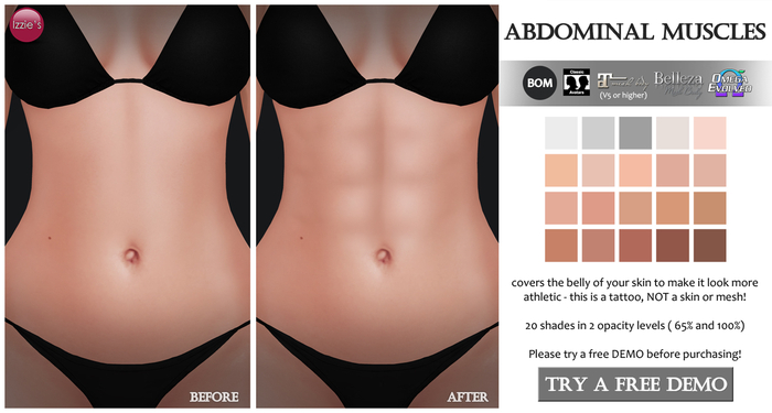 Izzie's - DEMO Abdominal Muscles