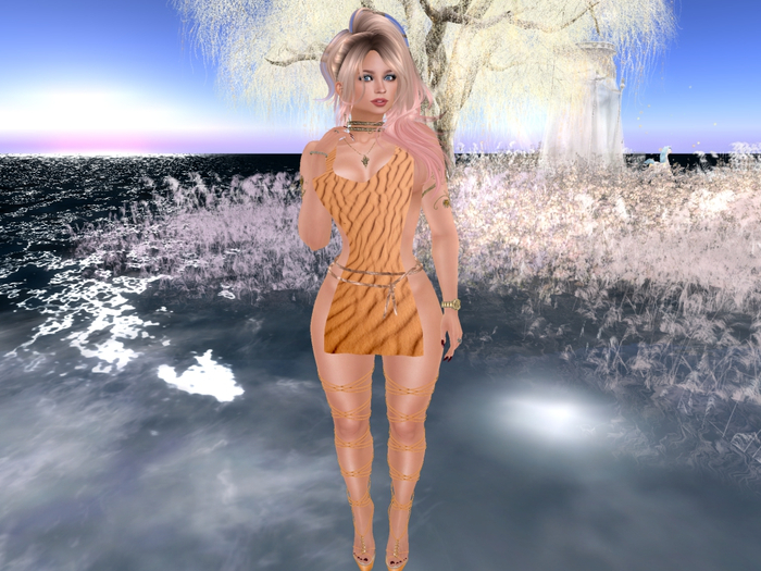 Para's Open tunic for Maitreya - Sand Dunes w/SpecialLight