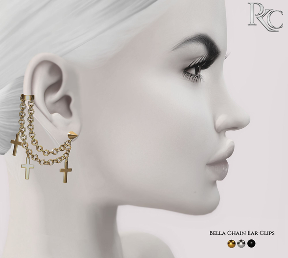 *PKC* Bella Chain Ear Clips