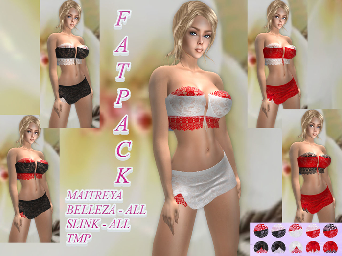 &ML& Fatpack Lace suit "Bow" (fp-lb) ALLBODIES