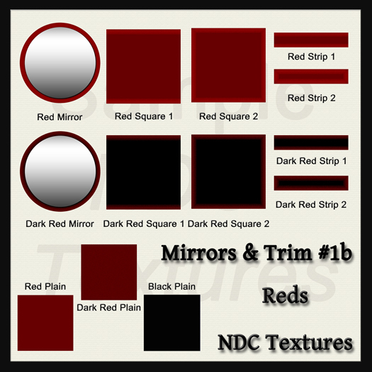 NDC Textures: Mirrors & Trim #1b - Reds