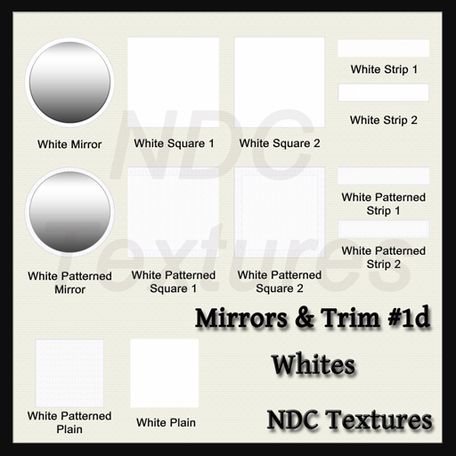 NDC Textures: Mirrors & Trim #1d - Whites