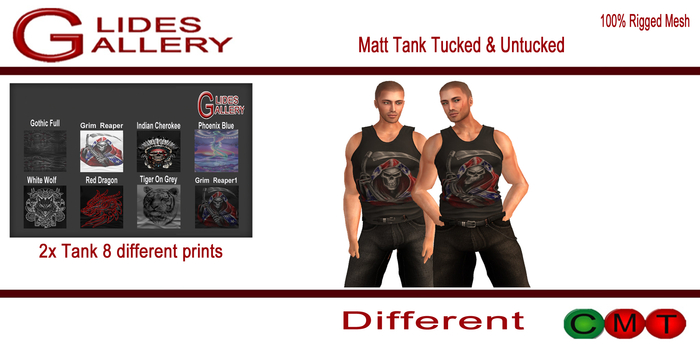 MATT TANK STANDARD SIZING TUCKED & UNTUCKED  W/DIFFERENT HUD