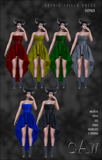 GAW Gothic Tailed Dress FATPACK