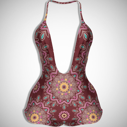 ChicModa // June Romper // BOHO MAROON